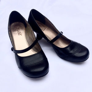 Black Mary Janes with Spool Heels